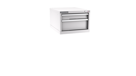 Champion Tool Storage NW600-0202-ILC-LG 2-Drawer Standard Depth Modular Cabinet NW0202 | 22-3/16"W x 15-3/4"H x 28-1/2"D, Light Gray