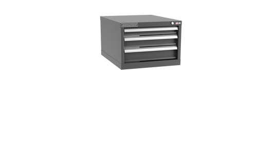 Champion Tool Storage NW600-0301-ILC-DG 3-Drawer Standard Depth Modular Cabinet NW0301 | 22-3/16"W x 15-3/4"H x 28-1/2"D, Dark Gray
