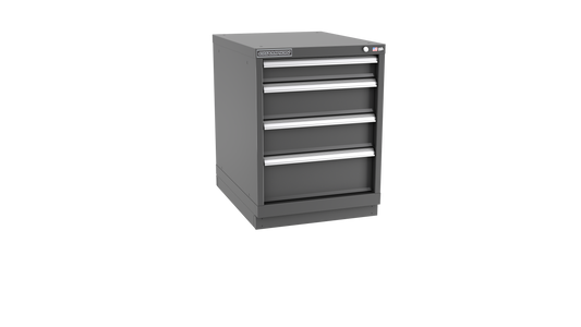 Champion Tool Storage NWS1200-0401-ILC-FTB-DG 4-Drawer Shallow Depth Modular Cabinet NWS0401 | 22-3/16"W x 29-7/8"H x 22-1/2"D, Dark Gray