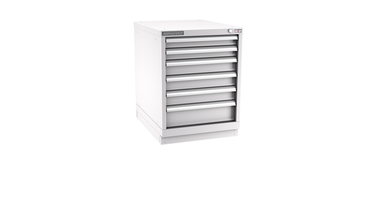 Champion Tool Storage NWS1200-0601-ILC-FTB-LG 6-Drawer Shallow Depth Modular Cabinet NWS0601 | 22-3/16"W x 29-7/8"H x 22-1/2"D, Light Gray