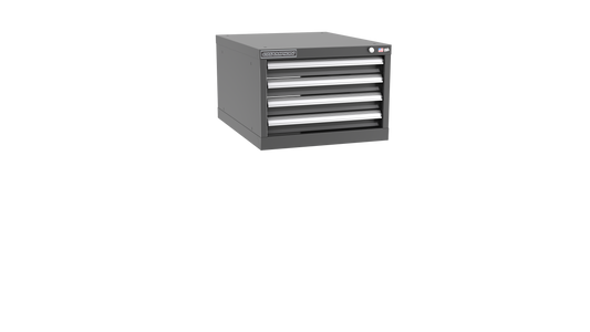 Champion Tool Storage NWS600-0401-ILC-DG 4-Drawer Shallow Depth Modular Cabinet NWS0401 | 22-3/16"W x 15-3/4"H x 22-1/2"D, Dark Gray