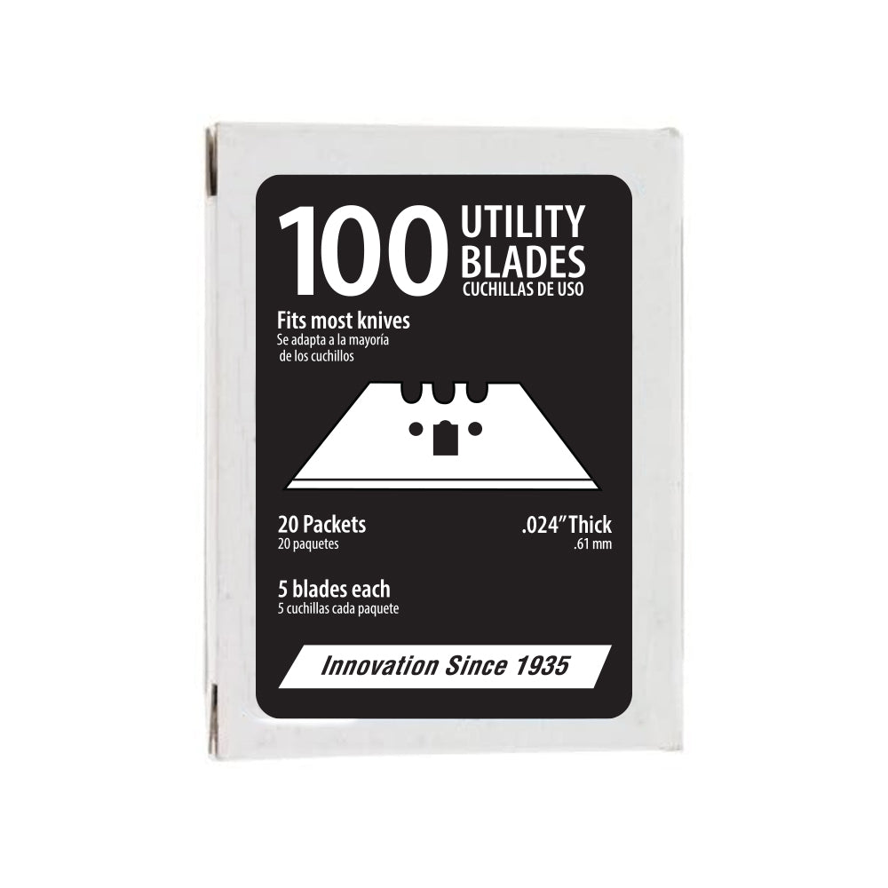 Allway RKB100 3-Notch Utility Blades, 100-Pack