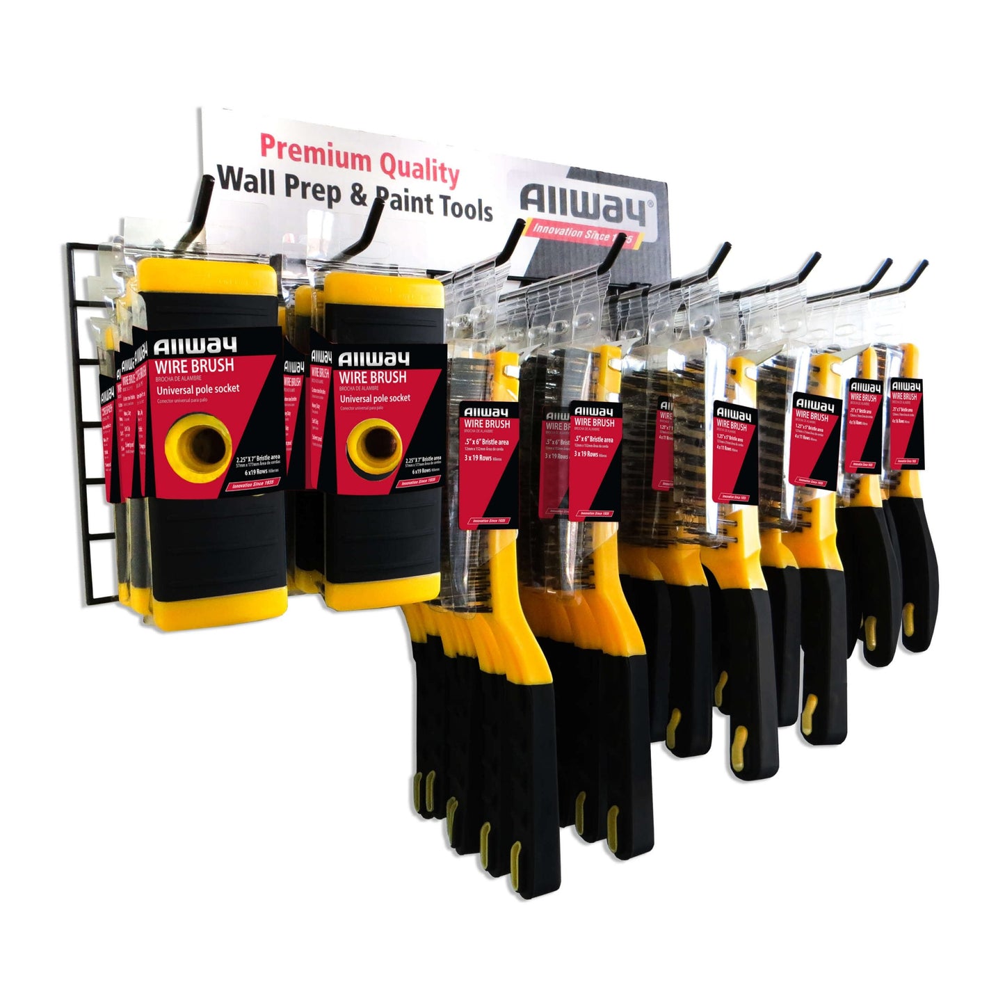 Allway SB4D 48-Piece Wire Brush Merchandiser