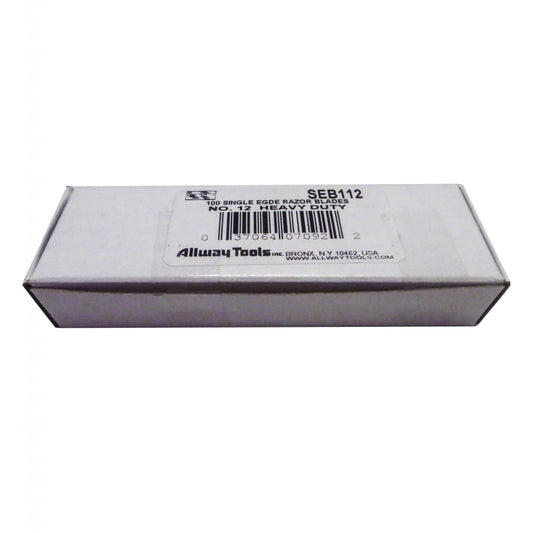 Allway SEB112 #12 Single Edge Razor Blades, 100-Pack