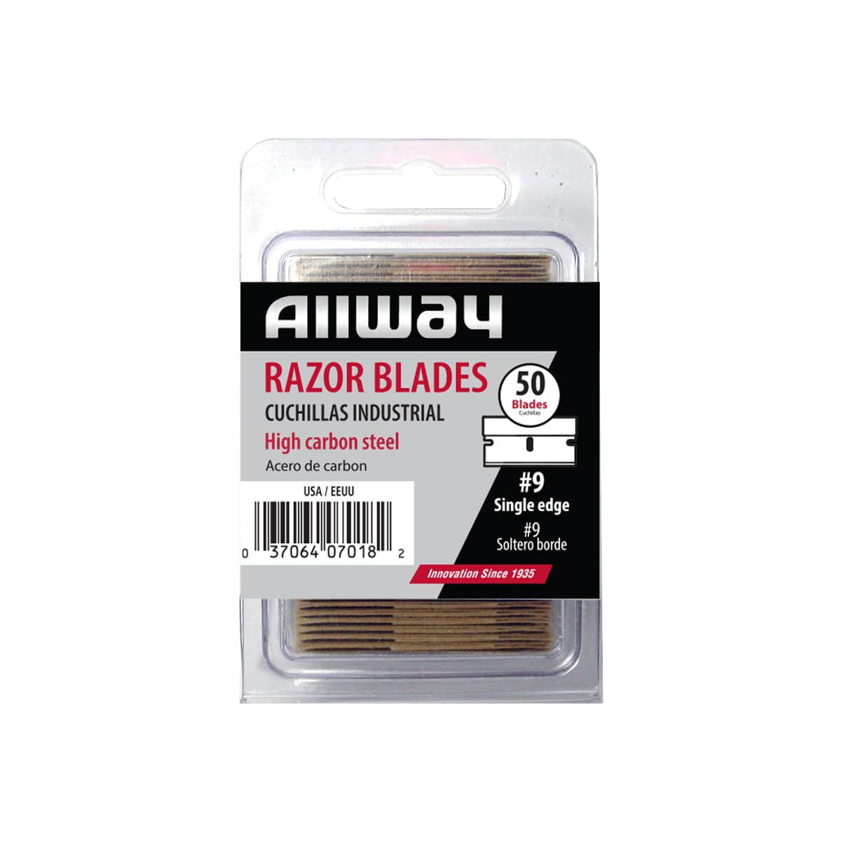 Allway SEB50 Single Edge Razor Blades, 50-Pack