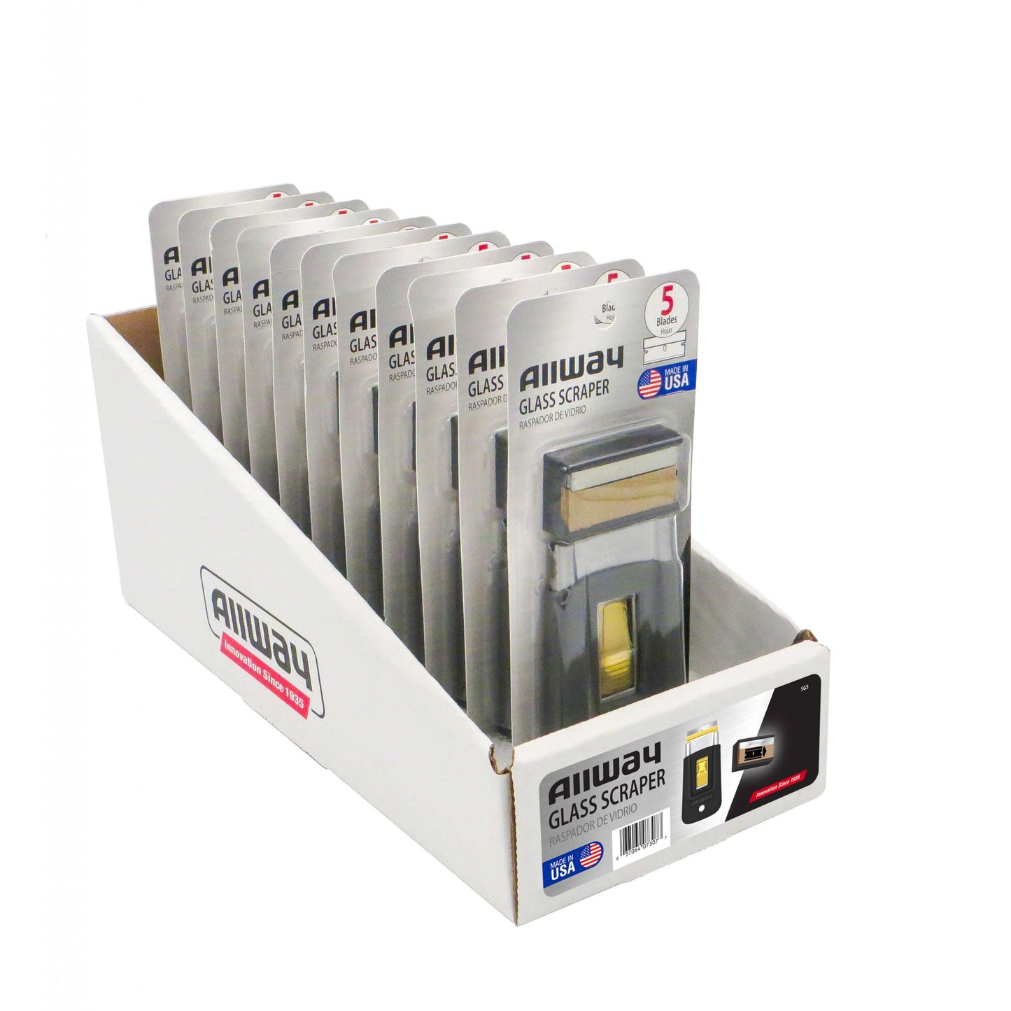 Allway SGS-DSP 11-Piece Soft Grip Scraper Display