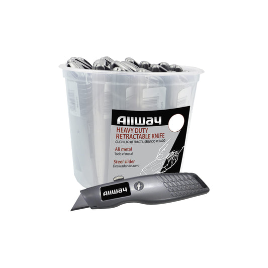 Allway SLK25 Retractable Utility Knives, Bucket of 25