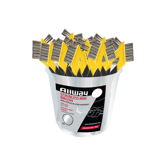 Allway SMB Mini Stainless-Steel Brushes, Bucket of 25