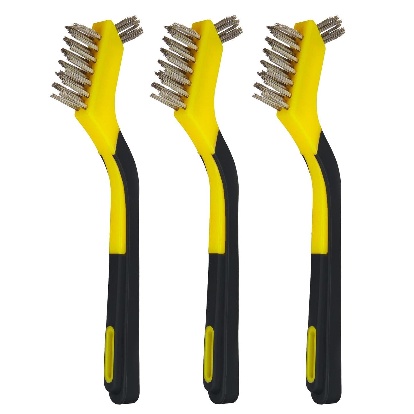 Allway SMB3 Soft-Grip Stainless Mini Brushes, 3-Pack