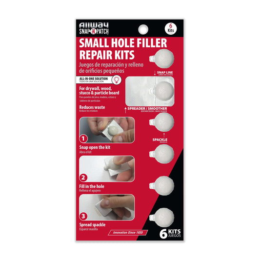 Allway SNP6 Small Hole Filler Repair Kits, 6-Pack