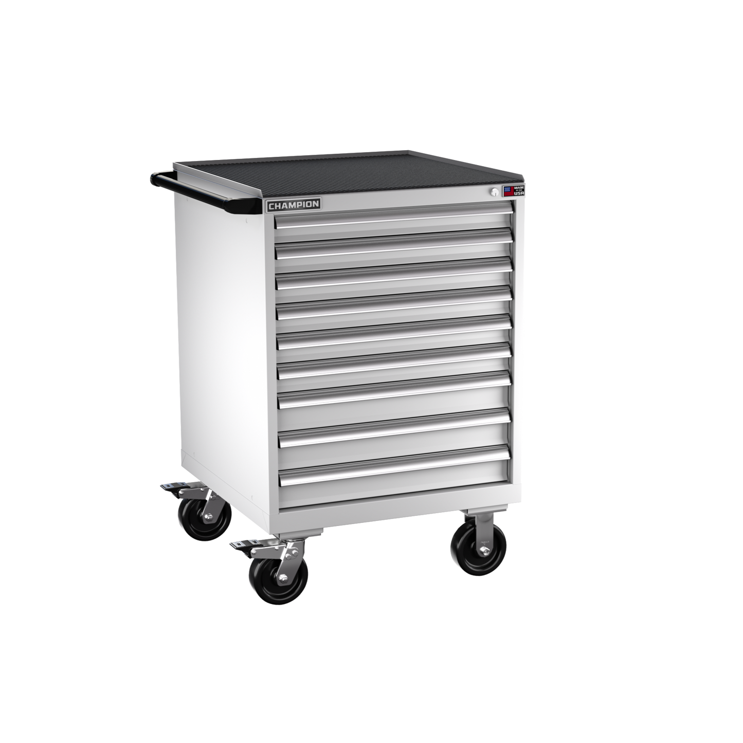 Champion Tool Storage SW1500-0901IL-MB8-RT-LG 9-Drawer Standard Depth Mobile Modular Cabinet SW0901IL | 28-1/4"W x 42-1/4"H x 28-1/2"D, Light Gray