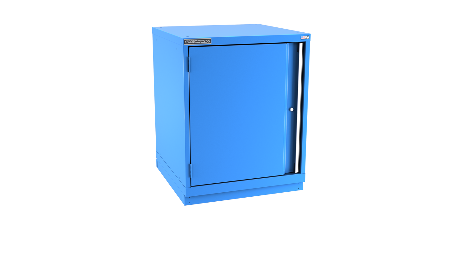 Champion Tool Storage SW1500-FDIL-FTB-BB 1-Door Standard Depth Modular Cabinet SW1500 | 28-1/4"W x 35-7/8"H x 28-1/2"D, Bright Blue