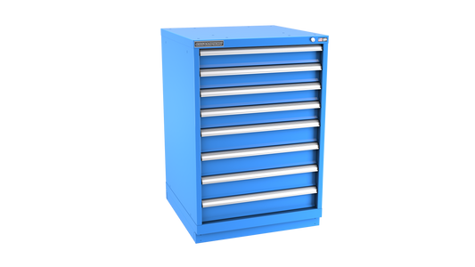 Champion Tool Storage SW1800-0802-ILC-FTB-BB 8-Drawer Standard Depth Modular Cabinet SW0802 | 28-1/4"W x 41-3/4"H x 28-1/2"D, Bright Blue