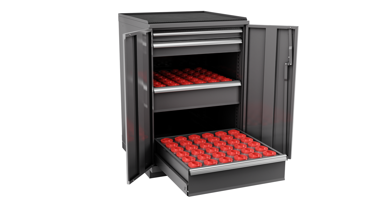 Champion Tool Storage SW180040-FTB-DG 2-Door Standard Depth CNC Cabinet SW180040 | 28-1/4"W x 41-3/4"H x 28-1/2"D, Dark Gray