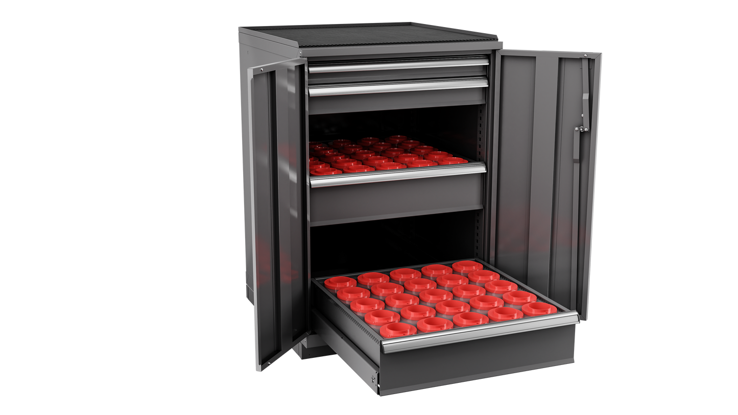 Champion Tool Storage SW1800H50-FTB-DG 2-Door Standard Depth CNC Cabinet SW1800H50 | 28-1/4"W x 41-3/4"H x 28-1/2"D, Dark Gray