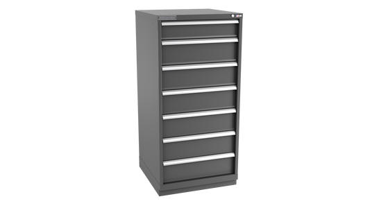Champion Tool Storage SW2700-0702-ILC-FTB-DG 7-Drawer Standard Depth Modular Cabinet SW0702 | 28-1/4"W x 59-1/2"H x 28-1/2"D, Dark Gray