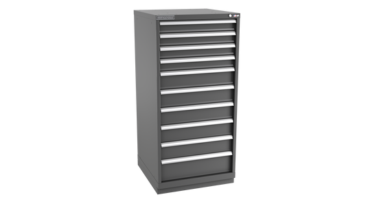Champion Tool Storage SW2700-1001-ILC-FTB-DG 10-Drawer Standard Depth Modular Cabinet SW1001 | 28-1/4"W x 59-1/2"H x 28-1/2"D, Dark Gray