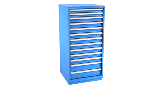 Champion Tool Storage SW2700-1301-ILC-FTB-BB 13-Drawer Standard Depth Modular Cabinet SW1301 | 28-1/4"W x 59-1/2"H x 28-1/2"D, Bright Blue