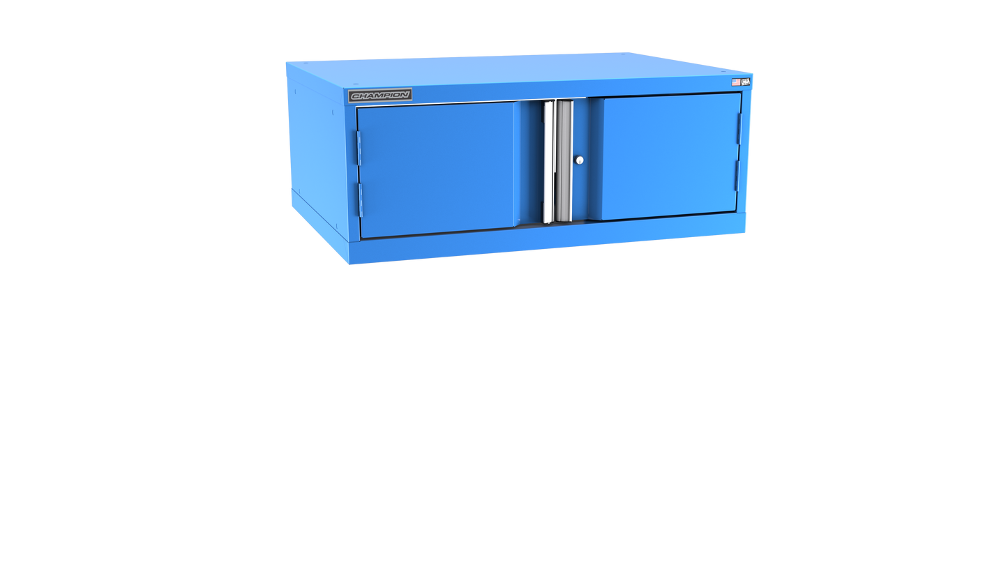 Champion Tool Storage SWP600-2FDIL-BB 2-Door Standard Depth Modular Cabinet SWP600 | 40-1/4"W x 15-3/4"H x 28-1/2"D, Bright Blue