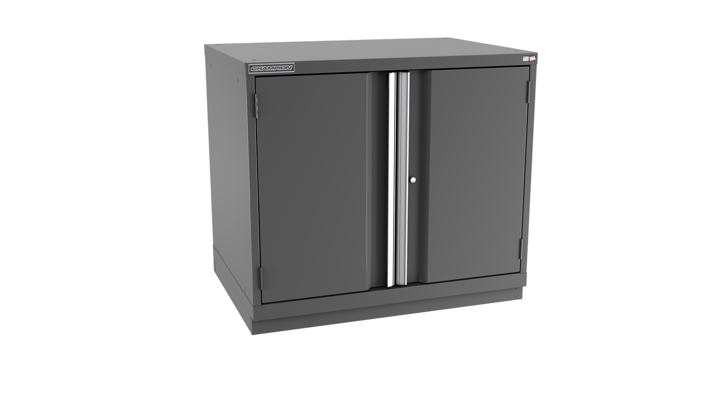 Champion Tool Storage SWPS1500-2FDIL-FTB-DG 2-Door Shallow Depth Modular Cabinet SWPS1500 | 40-1/4"W x 35-7/8"H x 22-1/2"D, Dark Gray