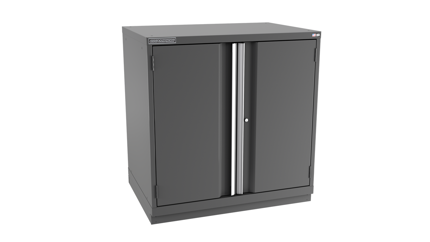 Champion Tool Storage SWPS1800-2FDIL-FTB-DG 2-Door Shallow Depth Modular Cabinet SWPS1800 | 40-1/4"W x 41-3/4"H x 22-1/2"D, Dark Gray