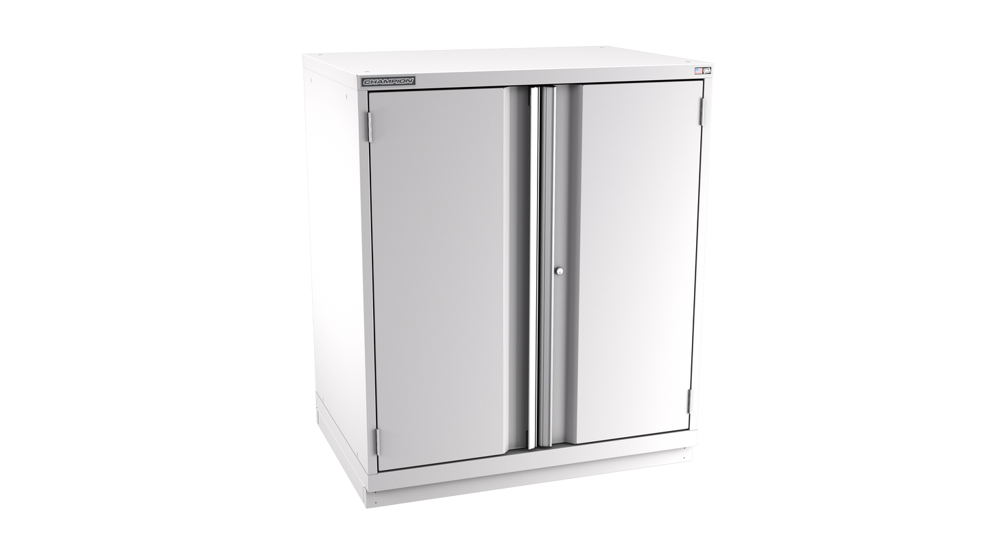 Champion Tool Storage SWPS2100-2FDIL-FTB-LG 2-Door Shallow Depth Modular Cabinet SWPS2100 | 40-1/4"W x 45-1/4"H x 22-1/2"D, Light Gray