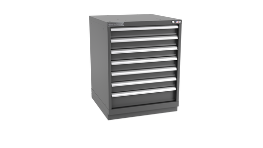 Champion Tool Storage SWS1500-0701-ILC-FTB-DG 7-Drawer Shallow Depth Modular Cabinet SWS0701 | 28-1/4"W x 35-7/8"H x 22-1/2"D, Dark Gray