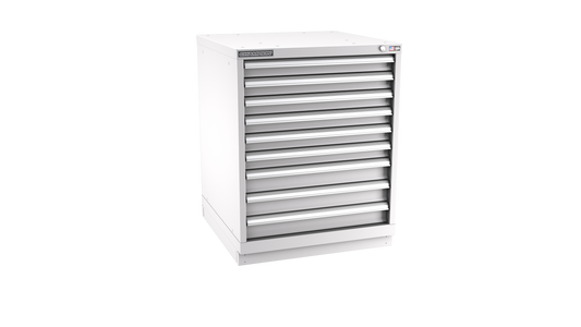 Champion Tool Storage SWS1500-0901-ILC-FTB-LG 9-Drawer Shallow Depth Modular Cabinet SWS0901 | 28-1/4"W x 35-7/8"H x 22-1/2"D, Light Gray