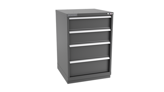 Champion Tool Storage SWS1800-0401-ILC-FTB-DG 4-Drawer Shallow Depth Modular Cabinet SWS0401 | 28-1/4"W x 41-3/4"H x 22-1/2"D, Dark Gray