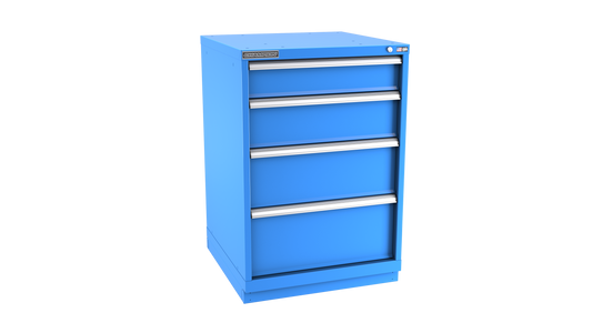Champion Tool Storage SWS1800-0402-ILC-FTB-DG 4-Drawer Shallow Depth Modular Cabinet SWS0402 | 28-1/4"W x 41-3/4"H x 22-1/2"D, Dark Gray
