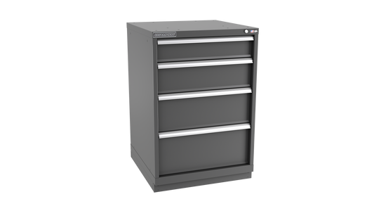 Champion Tool Storage SWS1800-0501-ILC-FTB-DG 4-Drawer Shallow Depth Modular Cabinet SWS0402 | 28-1/4"W x 41-3/4"H x 22-1/2"D, Dark Gray