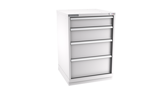 Champion Tool Storage SWS1800-0502-ILC-FTB-LG 4-Drawer Shallow Depth Modular Cabinet SWS0402 | 28-1/4"W x 41-3/4"H x 22-1/2"D, Light Gray