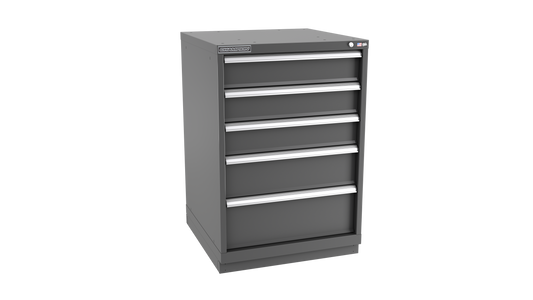 Champion Tool Storage SWS1800-0502-ILC-FTB-DG 5-Drawer Shallow Depth Modular Cabinet SWS0502 | 28-1/4"W x 41-3/4"H x 22-1/2"D, Dark Gray