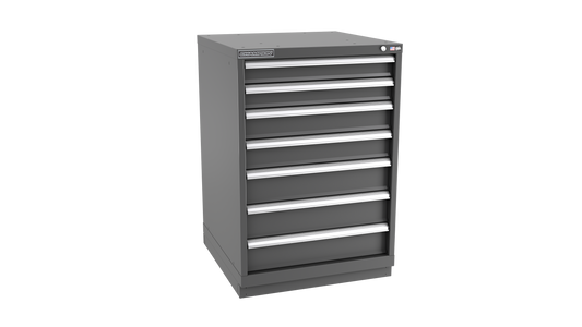 Champion Tool Storage SWS1800-0702-ILC-FTB-DG 7-Drawer Shallow Depth Modular Cabinet SWS0702 | 28-1/4"W x 41-3/4"H x 22-1/2"D, Dark Gray