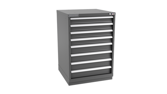 Champion Tool Storage SWS1800-0802-ILC-FTB-DG 8-Drawer Shallow Depth Modular Cabinet SWS0802 | 28-1/4"W x 41-3/4"H x 22-1/2"D, Dark Gray