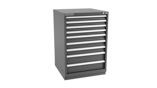 Champion Tool Storage SWS1800-0901-ILC-FTB-DG 9-Drawer Shallow Depth Modular Cabinet SWS0901 | 28-1/4"W x 41-3/4"H x 22-1/2"D, Dark Gray