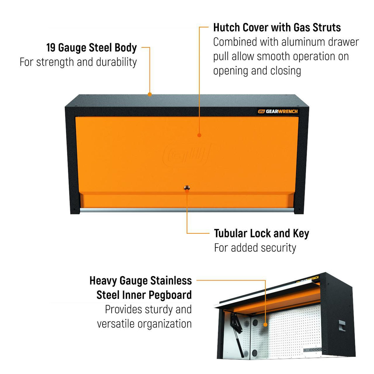Gearwrench 83247HTC 52" Top Mount Hutch for Rolling Tool Cabinet