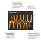 Gearwrench GWMSSRP03 6 Piece Convertible Push Button Snap Ring Pliers Set in Foam Tray