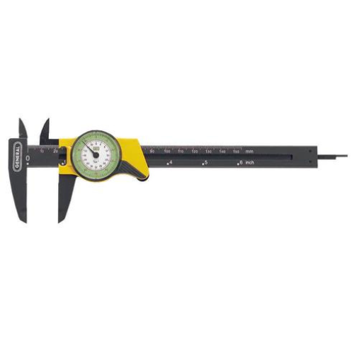 General Tools 142 6 In. Plastic Dial Caliper With Inches Readout