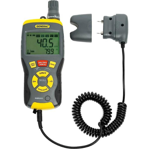 General Tools RHMG650 9-In-1 Temperature-Humidity Meter With Pin/Pinless Moisture Meter