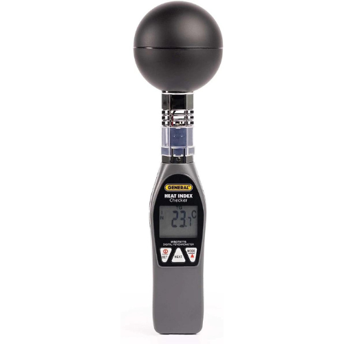 General Tools WBGT8778 Heat Index Monitor With 75 X 75Mm Brass Black Ball