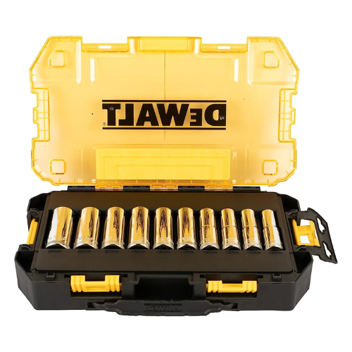 Dewalt DWMT73815 Tough Box Tool Kit Mm 1/2" Drive Deep Socket St