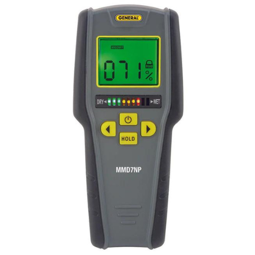 General Tools MMD7NP Pinless Lcd Moisture Meter With Tricolor Bar Graph