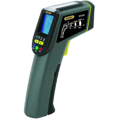 General Tools IRTC50 8:1 Scanning Infrared Thermometer With Tricolor Light Panel