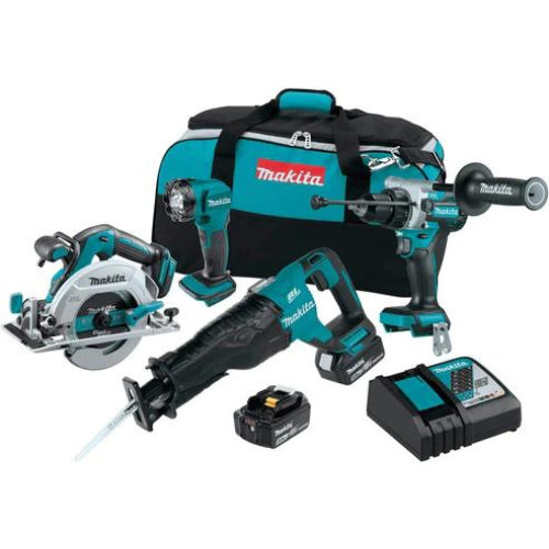 Makita XT454T 18V LXT® Lithium‑Ion Brushless Cordless 4‑Pc. Combo Kit (5.0Ah)