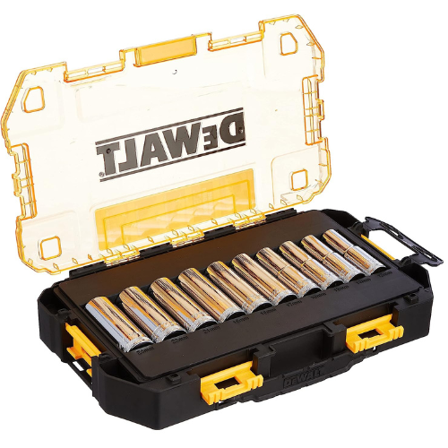 Dewalt DWMT73815 Tough Box Tool Kit Mm 1/2" Drive Deep Socket St