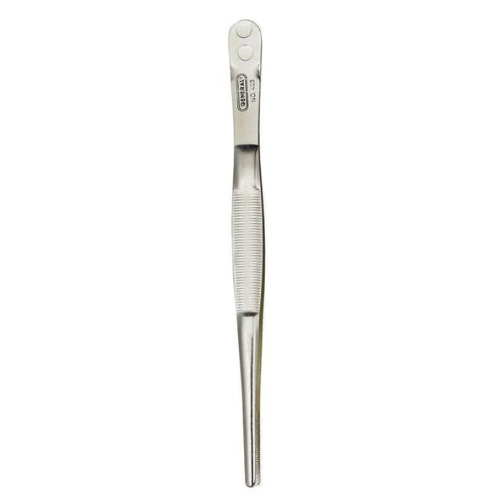 General Tools 403 Industrial Tweezers With Blunt Serrated Tip