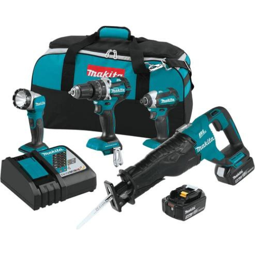 Makita XT447T 18V LXT® Lithium‑Ion Brushless Cordless 4‑Pc. Combo Kit (5.0Ah)