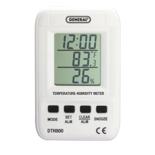 General Tools DTH800 Temperature-Humidity Monitor With Clock