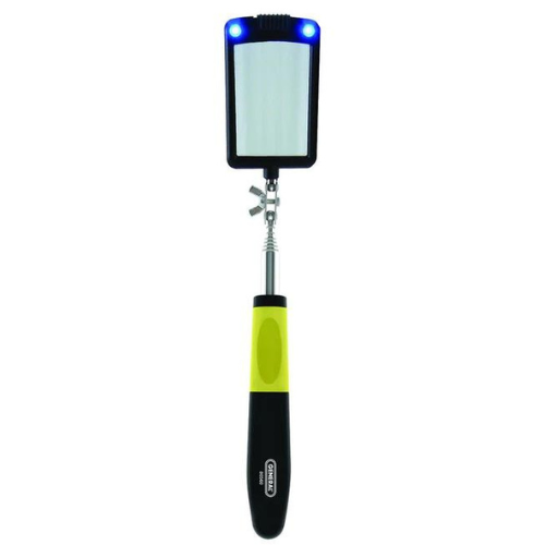 General Tools 80560 Telescoping Lighted 2 X 3 In. Glass Inspection Mirror